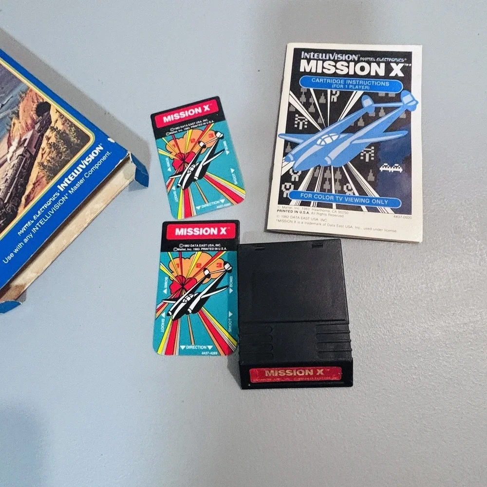 Mattel Intellivision Mission X Video Game No.4437 Complete 1983